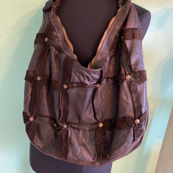 Civicols Handbags - Italian Made Leather Patchwork Shoulder Bag